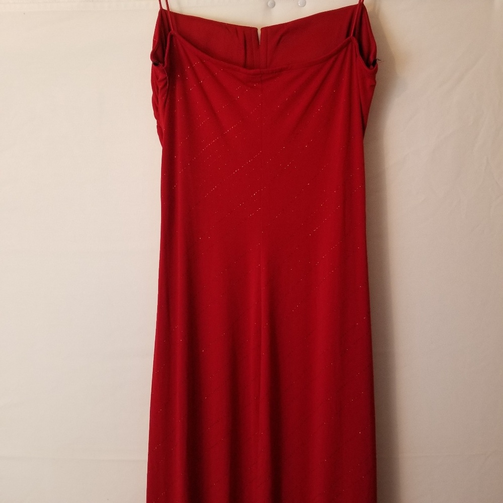 50 City Triangles red sparkle formal gown Sz L - Picture 2 of 12